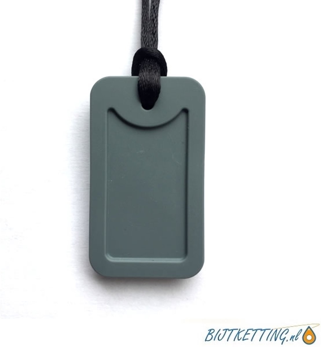 Bijtketting Kauwketting | Stoer Dogtag | Army Tag | Grijs